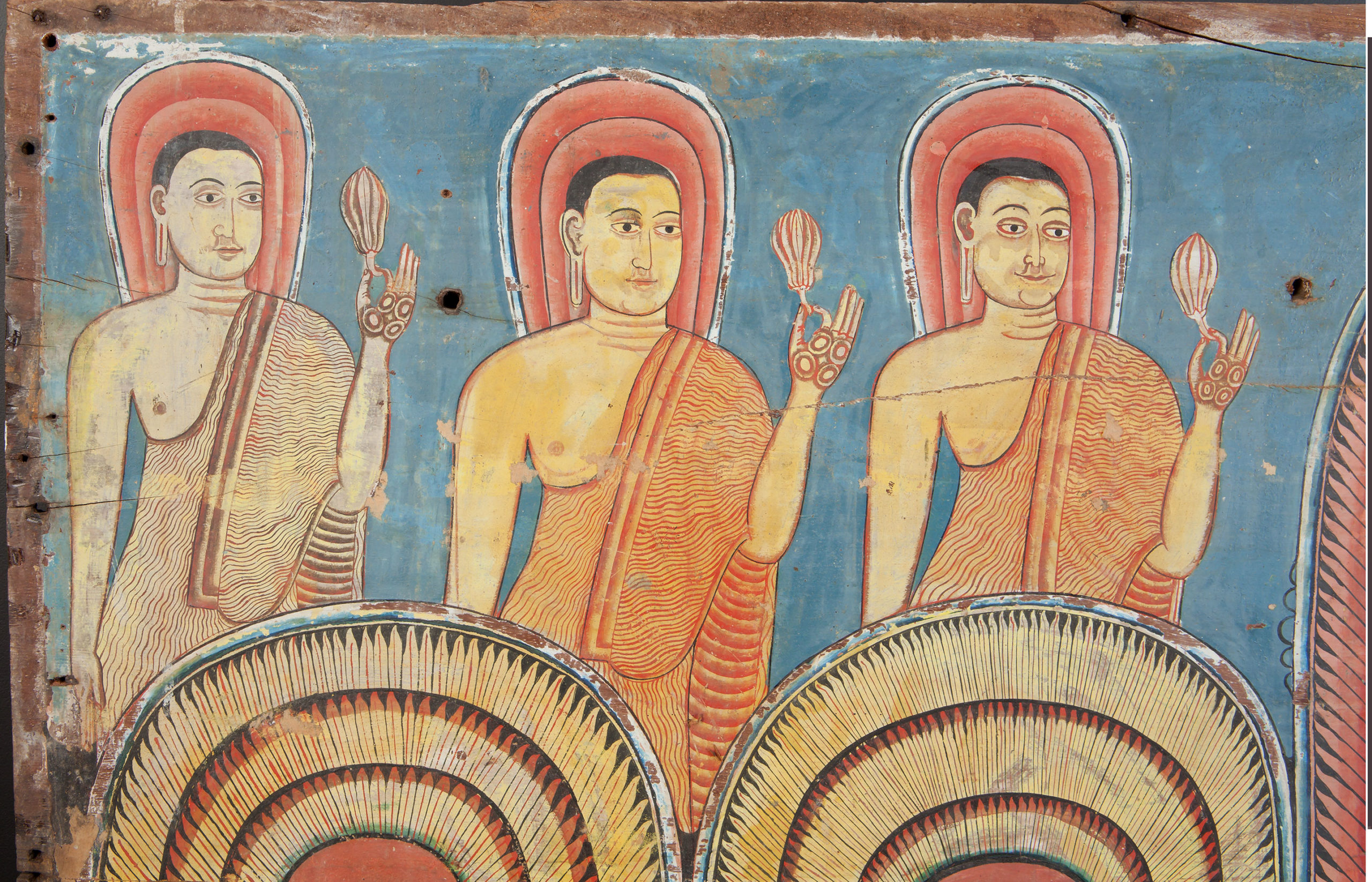 Unknown, Altar niche (Nicho de altar), not dated. Wood and pigment. Gift of Barry Fernando MD and Coleene Fernando MD. Photo by Ken Howie.