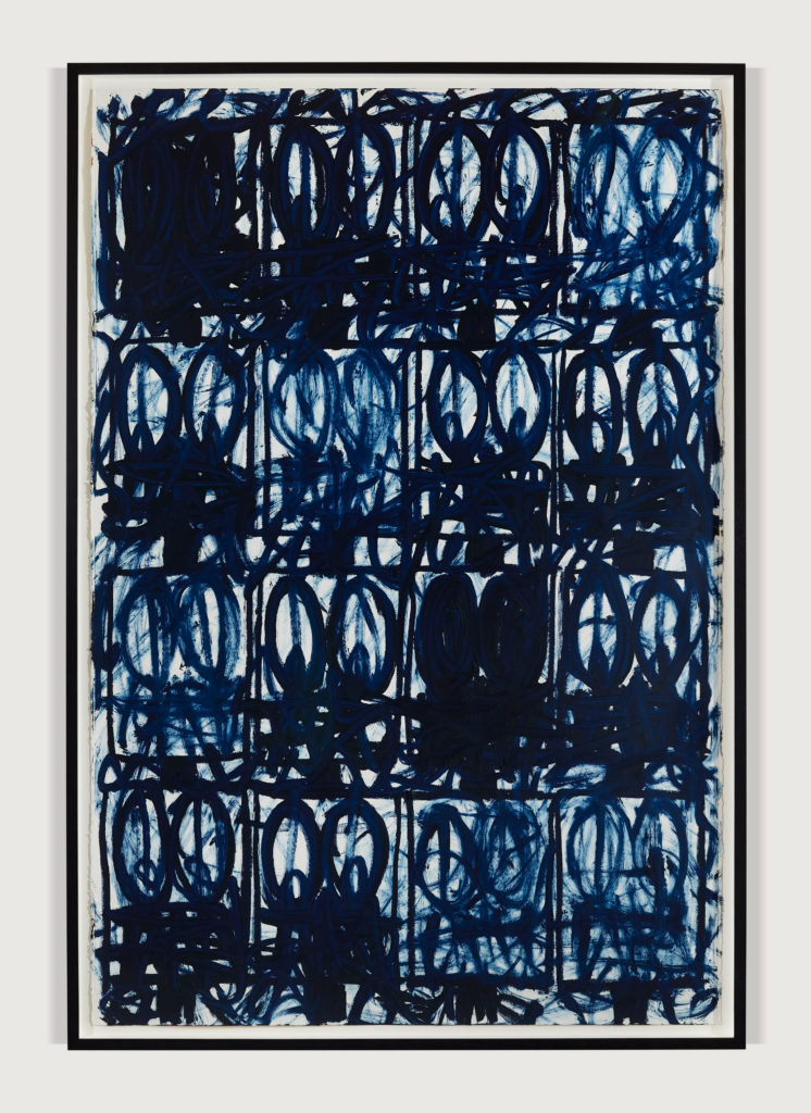 Rashid Johnson, Untitled Anxious Bruise Drawing, 2021. Oil on cotton rag. Collection of Phoenix Art Museum, Museum purchase with funds provided by the Dawn and David Lenhardt Contemporary Art Initiative. Photo Martin Parsekian, Courtesy David Kordansky Gallery.