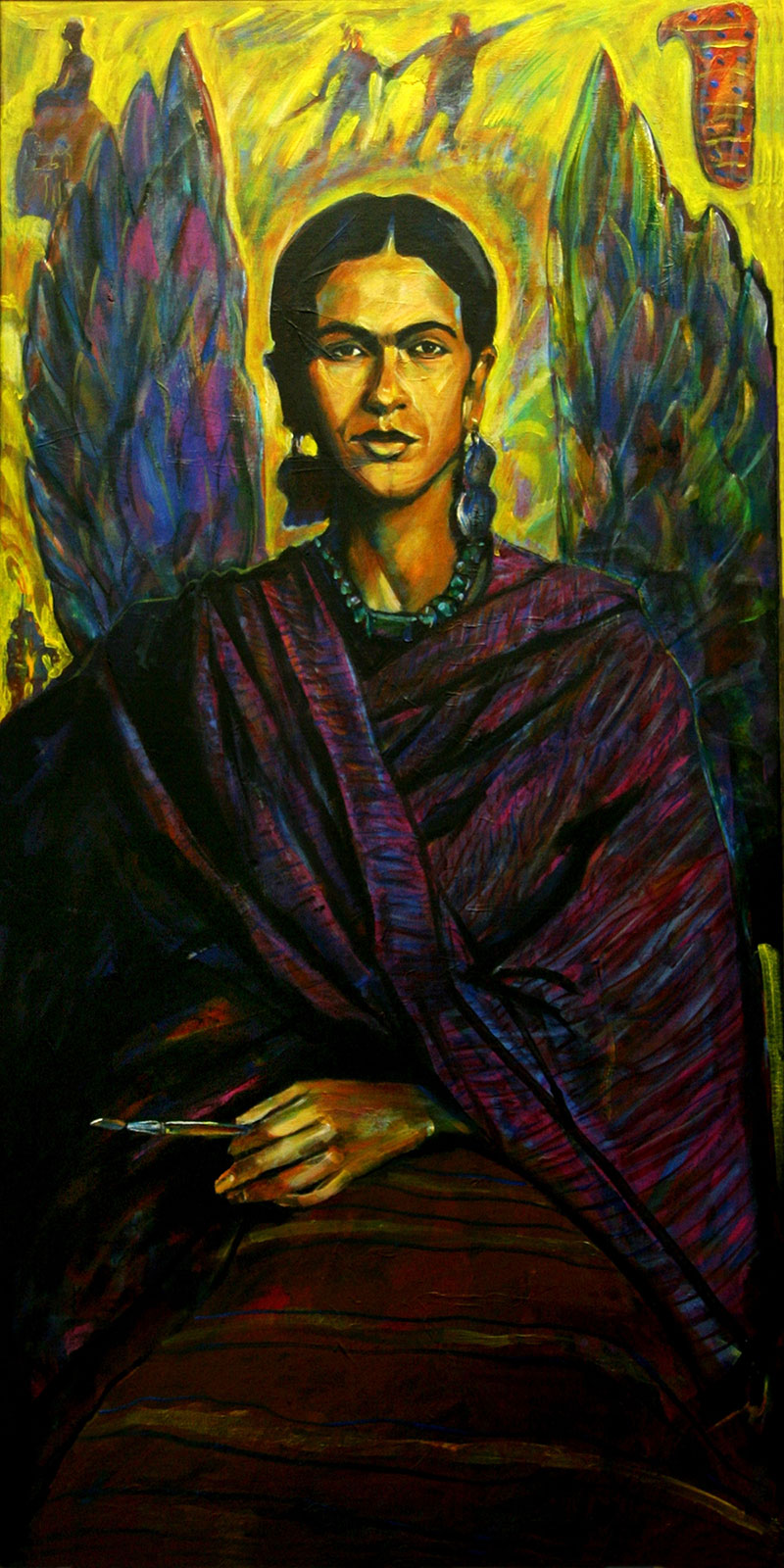 Jim Covarrubias, Angelita de los Artistas, 2014. Acrylic on canvas. Courtesy of the artist, Photo: Tom Marrs