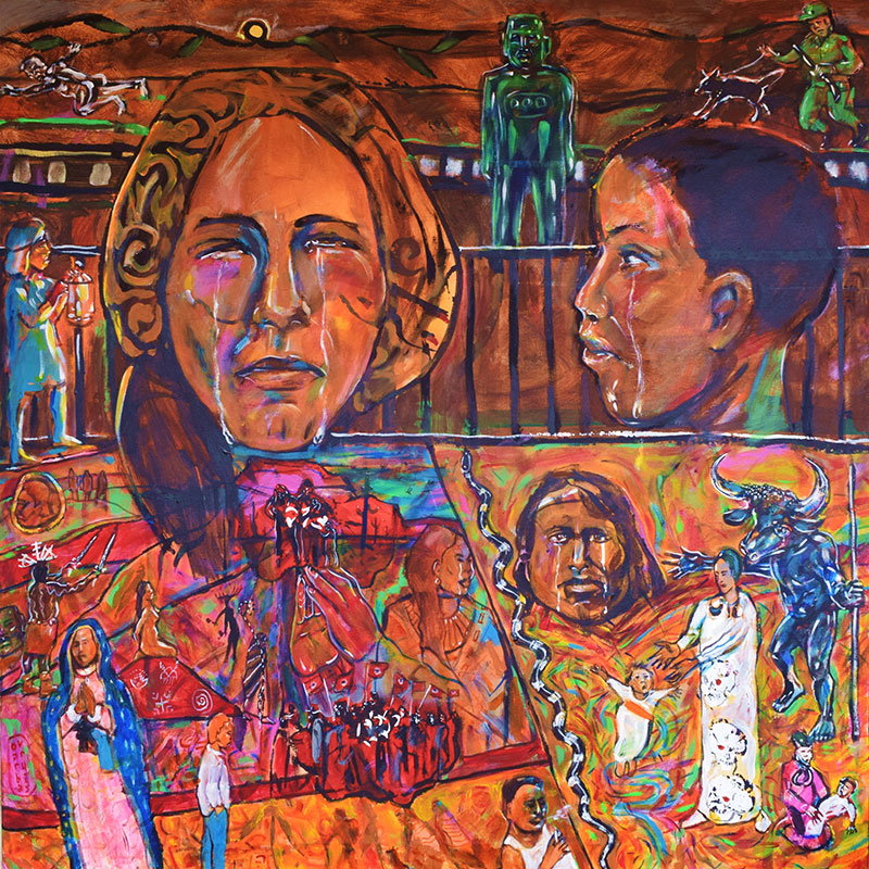 Jim Covarrubias, La Frontera - Separation, Separation series, 2020. Acrylic on canvas. Courtesy of the artist, Photo: Tom Marrs