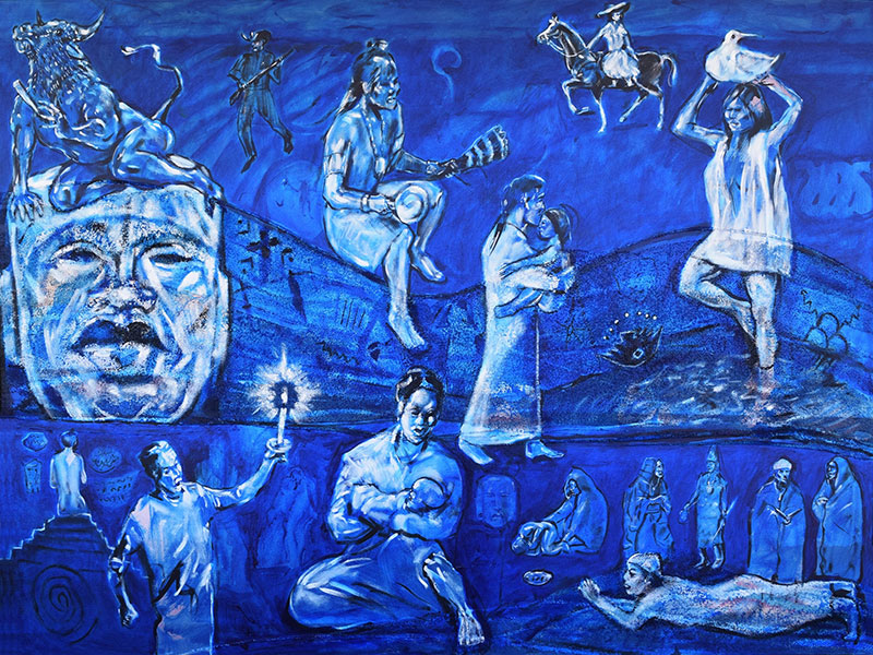 Jim Covarrubias, La Frontera, Separation series, 2020. Acrylic on canvas. Courtesy of the artist, Photo: Tom Marrs