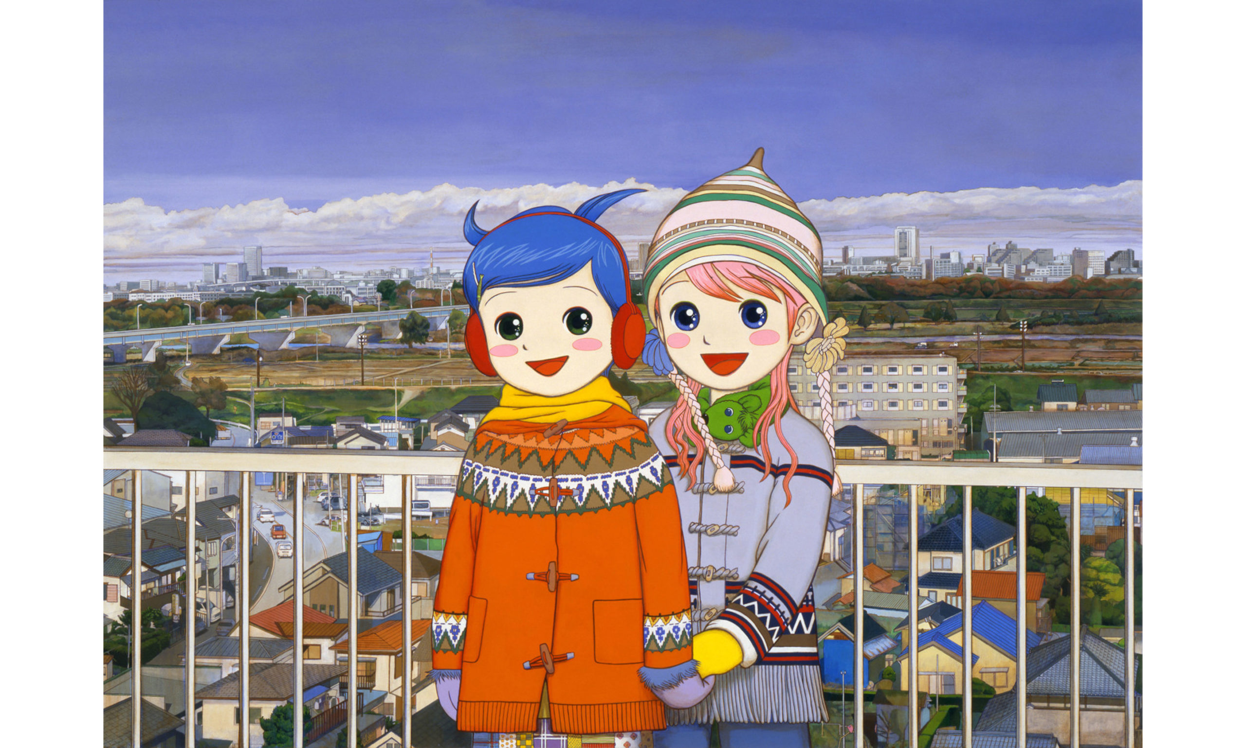 Mr., You Girls, 2007. Acrylic on canvas.©︎2007 Mr./Kaikai Kiki Co., Ltd. All Rights Reserved. Ex. ©︎2021 Mr./Kaikai Kiki Co., Ltd. All Rights Reserved. Courtesy the artist and Lehmann Maupin, New York, Hong Kong, Seoul, and London.