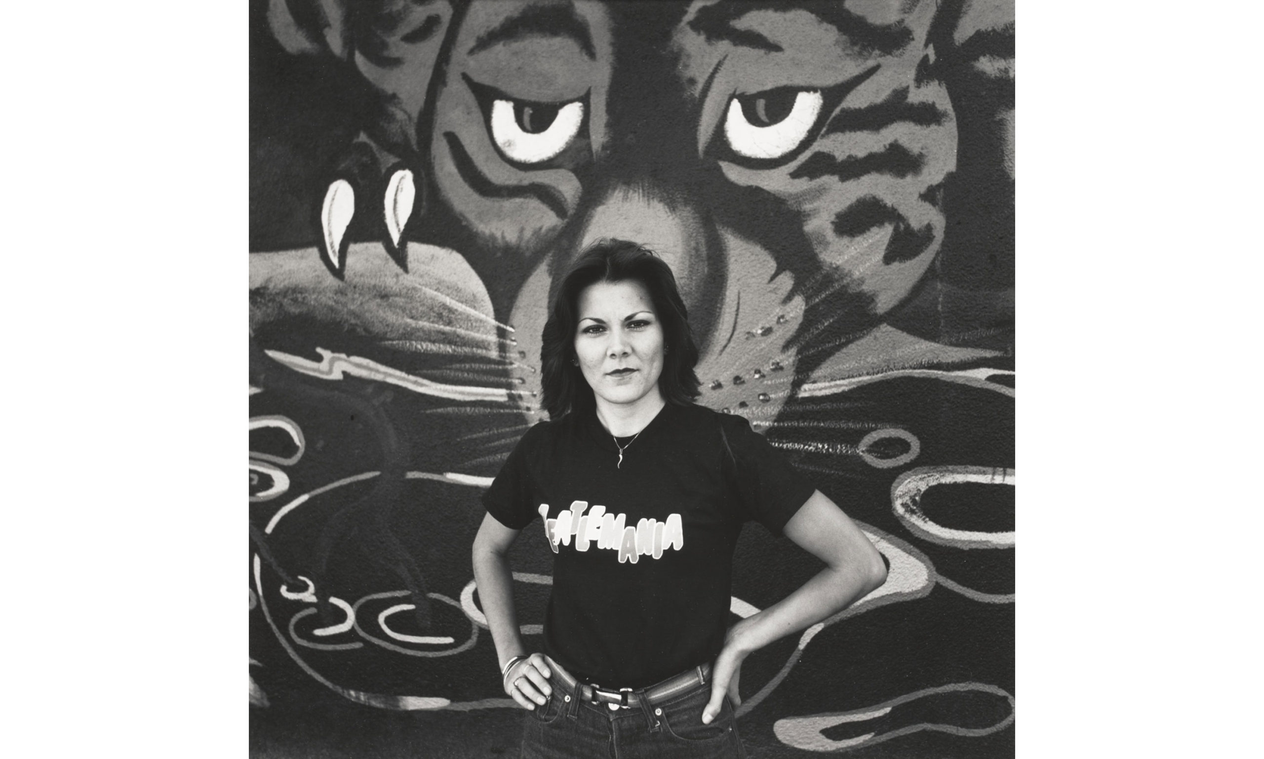 Roger Minick, Young Woman in Black with Pendant, Estrada Courts, Boyle Heights, East Los Angeles, 1978. Gelatin silver print. Center for Creative Photography, University of Arizona: Gift of the Mexican American Legal Defense and Educational Fund. © Roger Minick 1978.