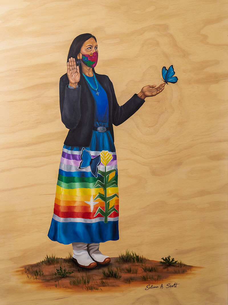 Selina A. Scott, I Swear, 2021. Oil on wood panel. 48 x 36 inches. Courtesy of the artist.