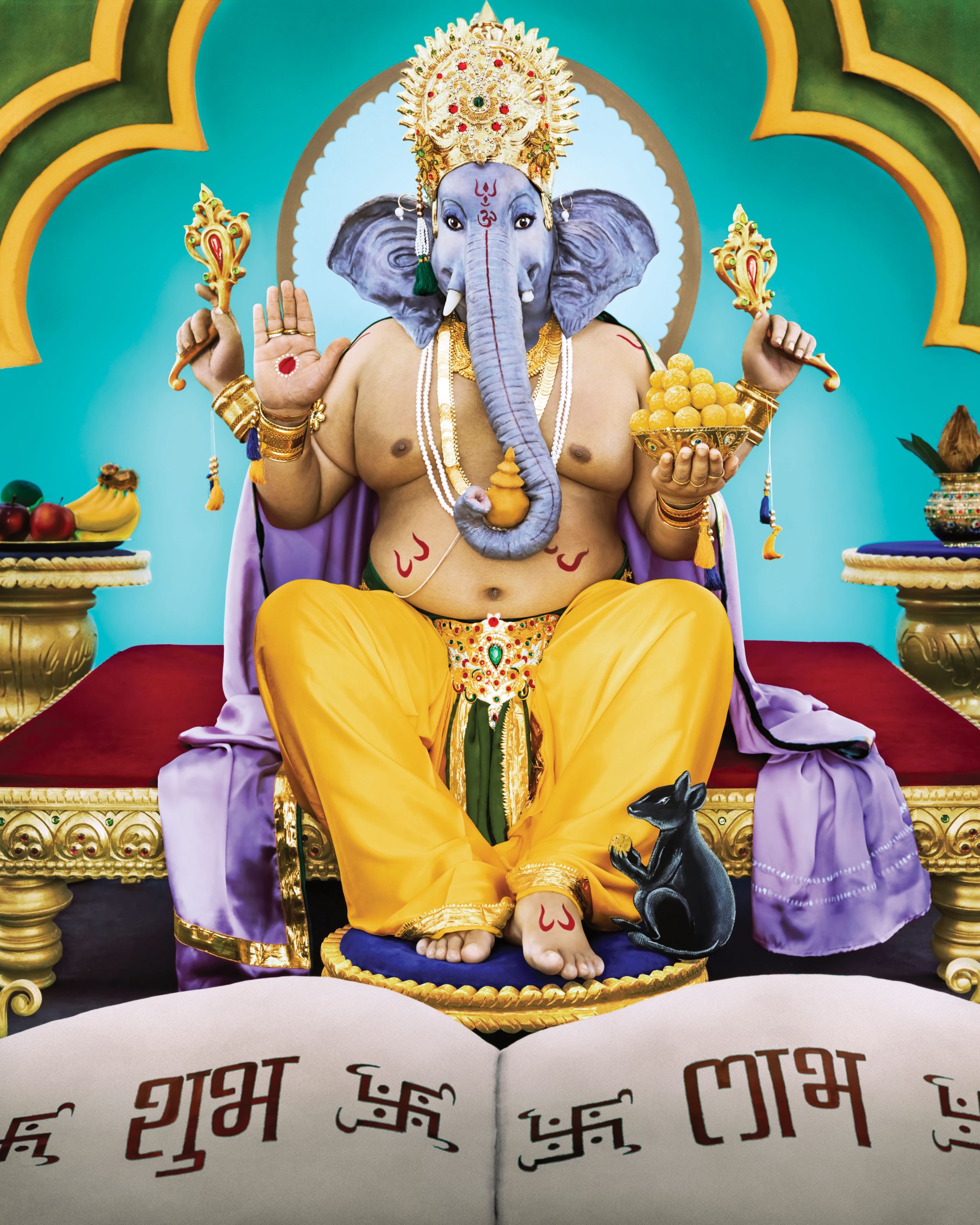 Manjari Sharma, Lord Ganesha, From the Darshan Series, 2011. Chromogenic print, brass embossed frame. Collection of Birmingham Museum of Art; Museum purchase, 2020.48.1a,b. Photography credit: Manjari Sharma, © Manjari Sharma.